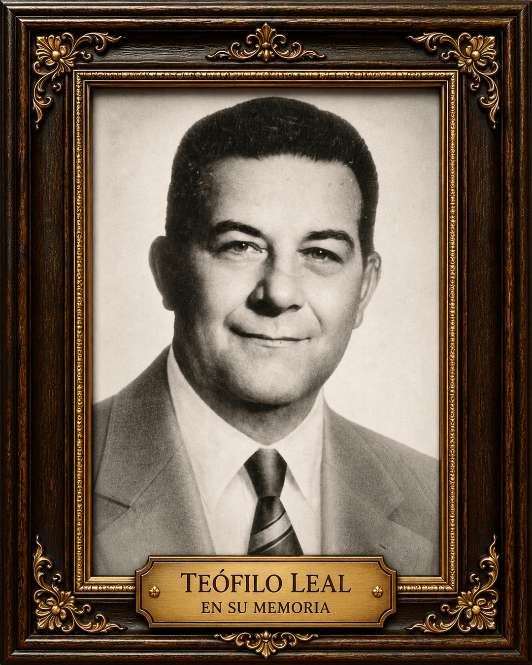Cuadro conmemorativo de Teófilo Leal Berra